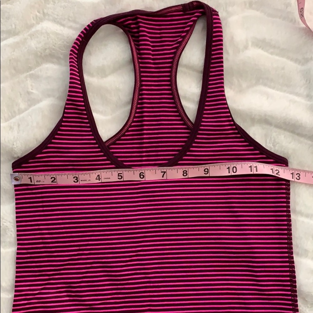 Lululemon Cool Racerback Striped Pink 2 - Picture 6 of 8